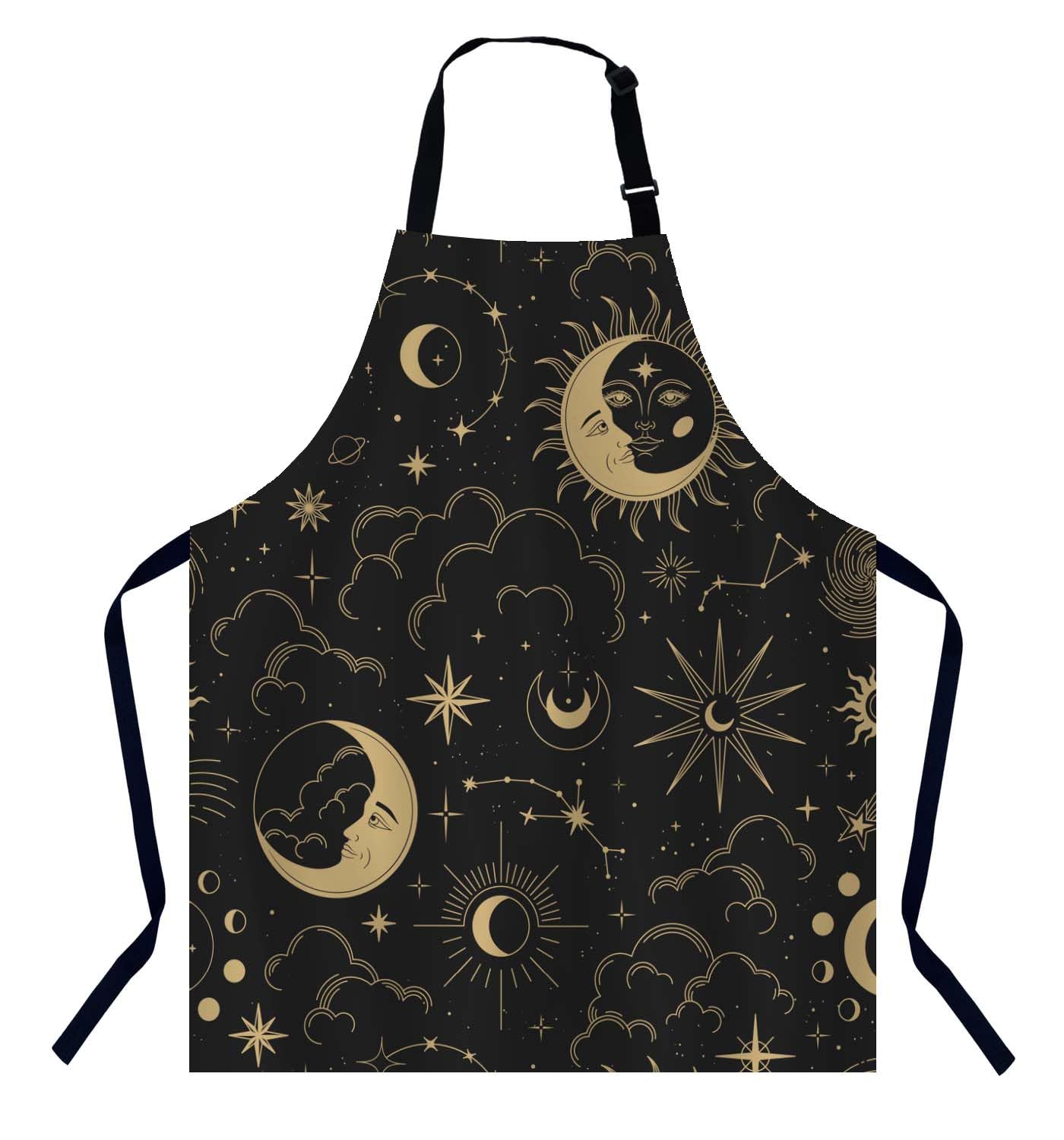 Bgbdeia Women's Fantastic Universe Kitchen Apron For Men, Unisex Adjustable Cooking Apron, Waterproof Apron For Home Kitchen, Restaurant, Coffee House