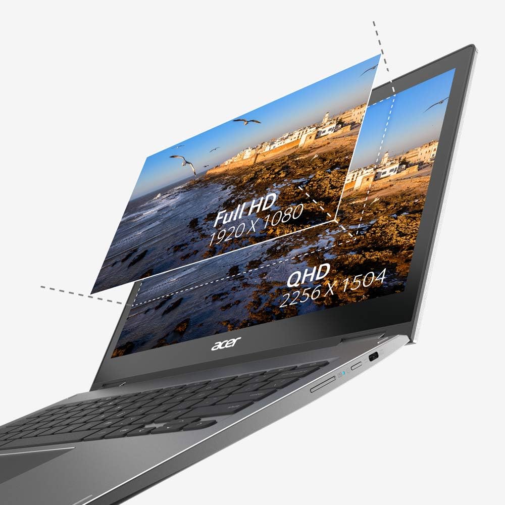Acer Chromebook Spin 13 Convertible, 8th Gen Intel Core i3-8130U, 13.5" 2256 x 1504 Touchscreen, 4GB LPDDR3, 128GB eMMC, 802.11ac WiFi 5, Backlit Keyboard, Wacom Stylus, Chrome OS, CP713-1WN-37V8