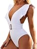 Dademeo One Piece Bikini Swimsuit Womens Sexy Push up Ruffled High Waisted Tummy Control Modest Swimwear 2024 Bathing Suit