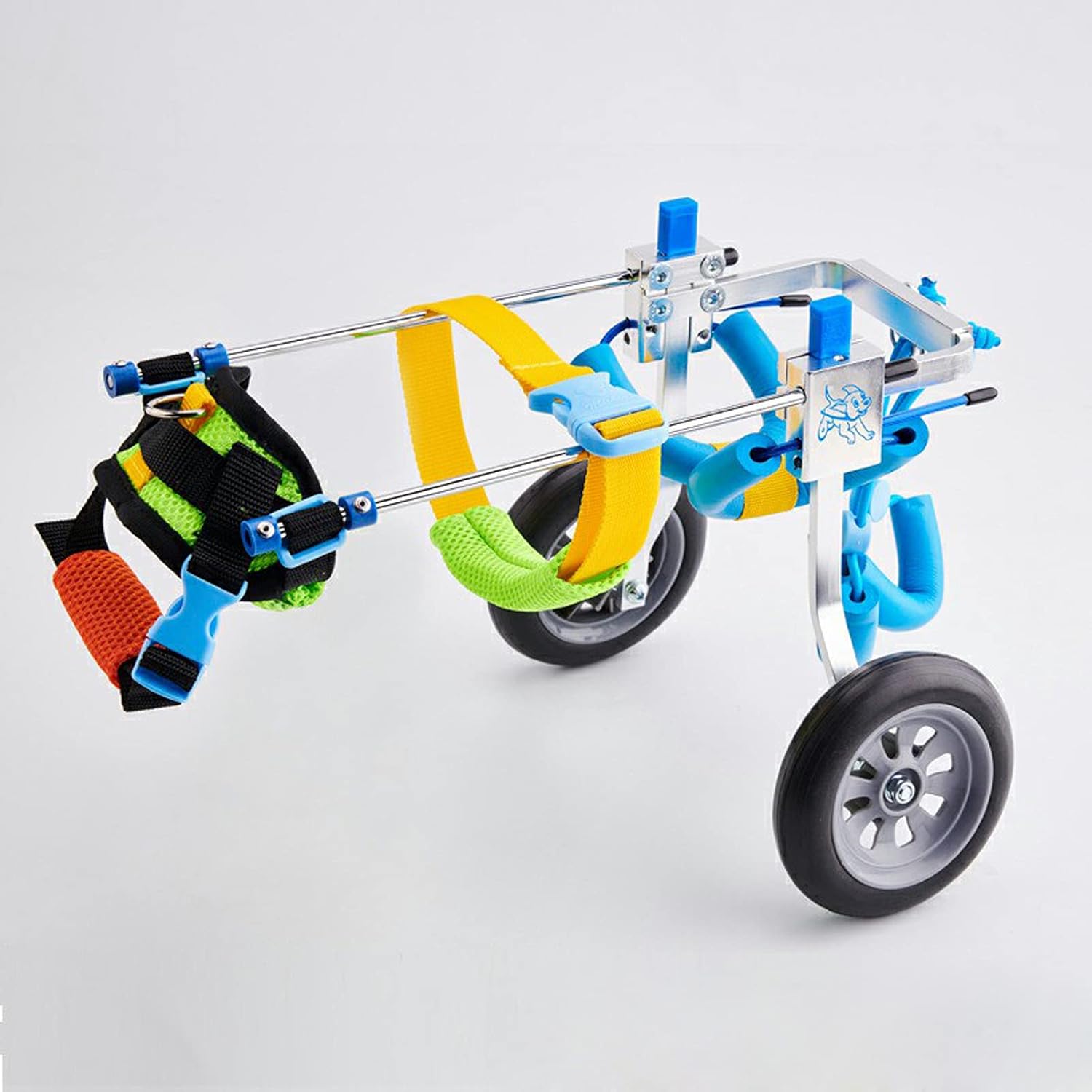 Adjustable Dog Cart/Wheelchair Fordable Dog Wheelchair for Back Legs Assist Small Pets with Paralyzed Hind Limbs to Recover Their Mobility (Xs)