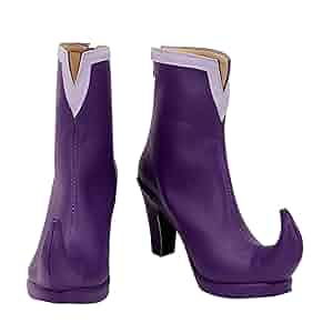 コスプレ ハイヒールブーツ 女性用ホワイトレースアップブーツ,ハイヒールコスプレ衣装,膝丈