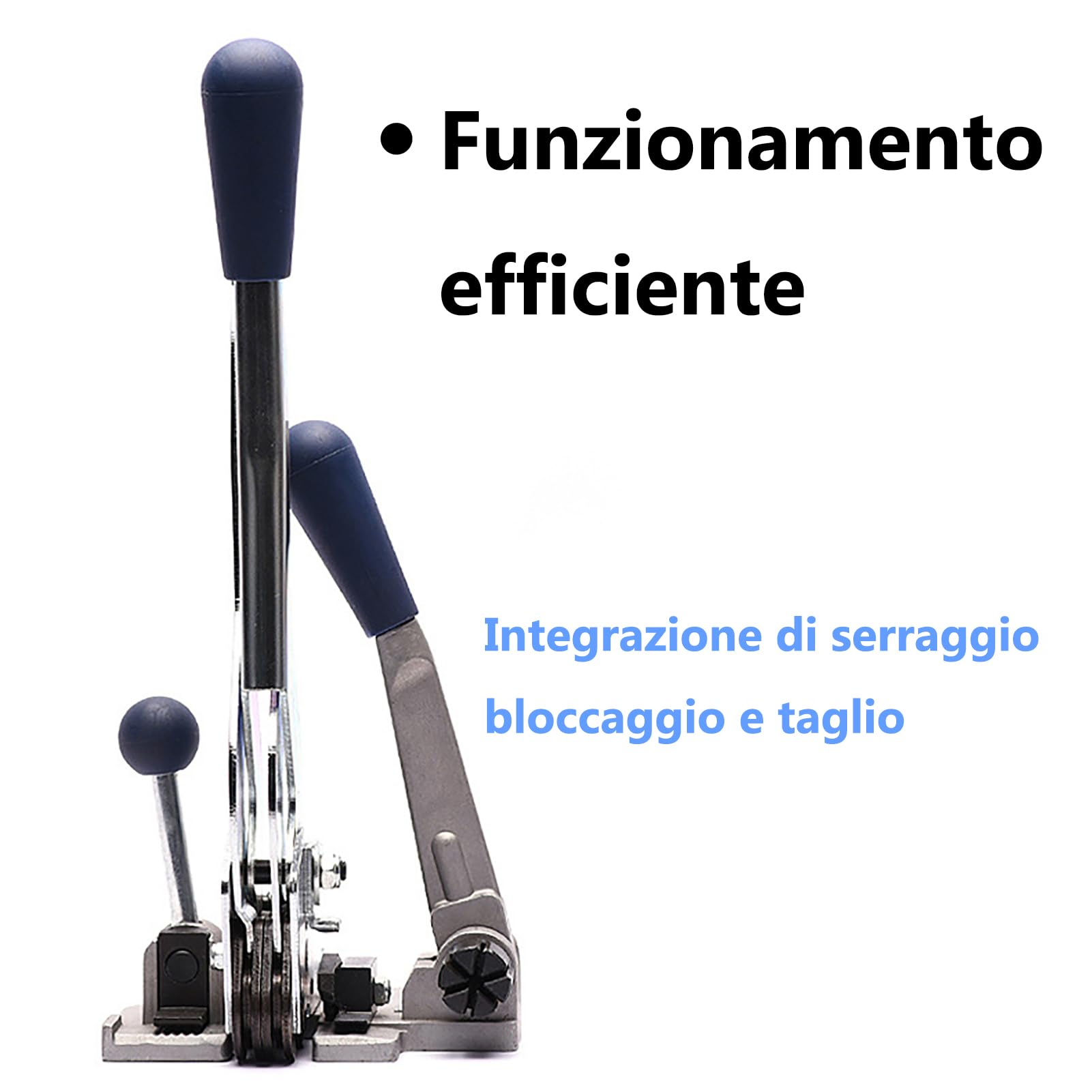 Piegatore tenditore per reggia in acciaio, set di piegatura tenditore Efficiente e durevole 3 in 1 Piegatore tenditore per reggiatrice per fascette per lavori industriali