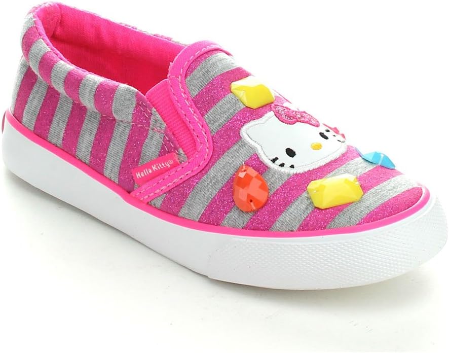 Hello Kitty HK Lil Ruby Girls' Infant-Toddler Slip On 8 M US Toddler Hot Pink-Grey