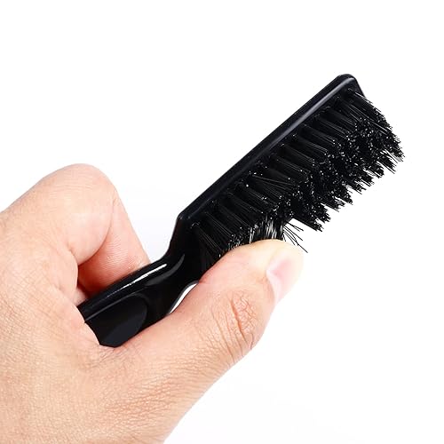 Miniatura 3 de Vtrem Paquete de 2 cepillos de peluquería pequeños para limpieza de decoloración, cortapelos de peluquería, cepillo de barba ligero y duradero para