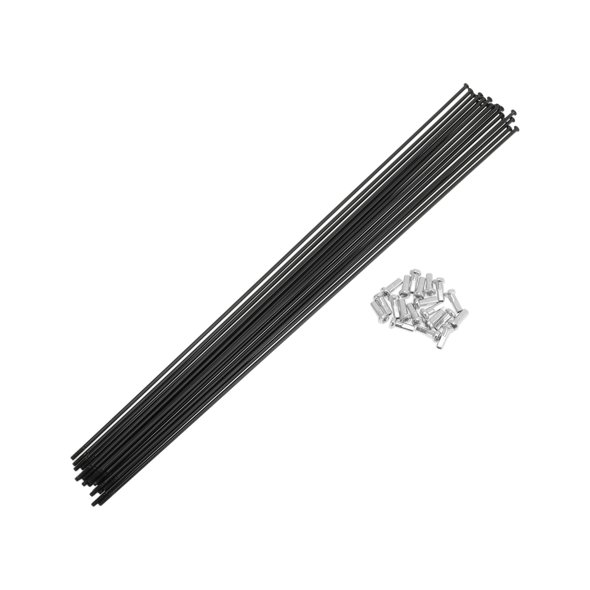 Motoforti 20 Set 14G Straight Pull Bicycle Spokes 289mm Straight Pull Bike Wheel Spokes Carbon Steel Black โ image 1