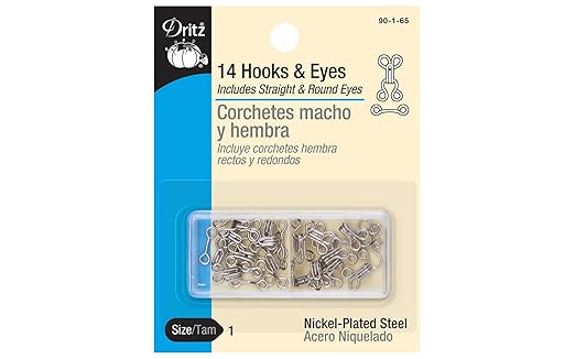 Dritz Hooks & Eyes Nickel Size 1