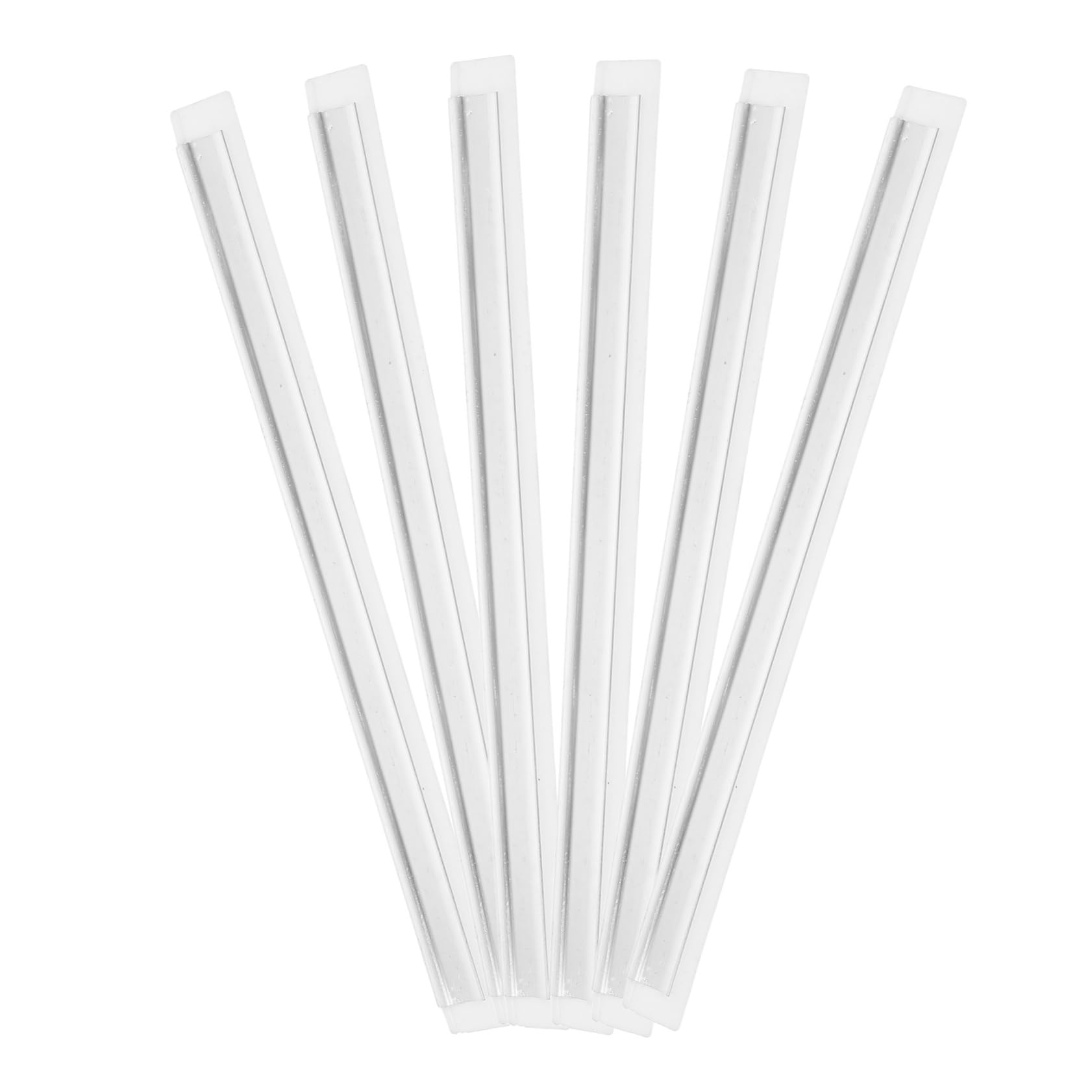 BUGUUYO Aluminum Alloy Squeegee Strips 6 Pack Replacement Blades for Shower Glass Window Car Easy to Use