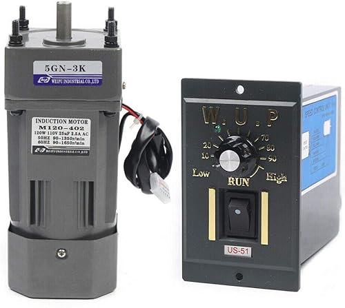 Miniatura 153 de Motor de engranajes eléctrico 120W DC 24V Reductor de engranajes helicoidal Caja de engranajes Motor eléctrico de engranajes RV 50K 35Nm Motor 120W