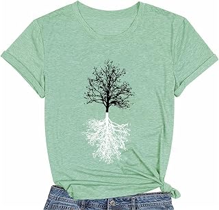 Funny Graphic Women Skinny Pine Tree Shirt Summer Hiking Camping Athletic Tees Nature Casual Comfy Clothes