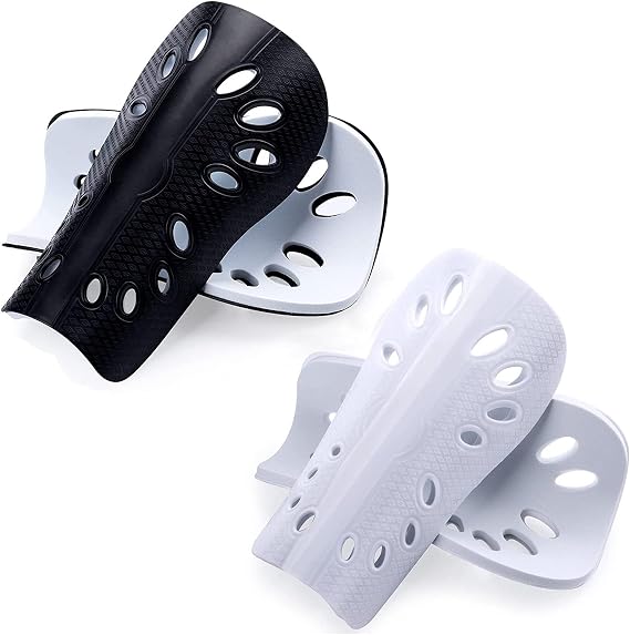 Soccer Shin Guards ، 2 زوج خفيف الوزن وأكمام حراسة تنفس للكبار لاعب كرة قدم ، حراسة العجل الواقية للرجال للرجال (حراس Bigger Shin)