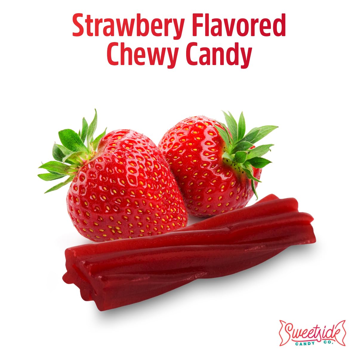Twists Strawberry Flavored Individually Wrapped Bulk Candy Pack for Party Favors, Birthdays, and Giveaways - Delicious Red Small Licorice Candy Treats Satisfy Sweet Tooth Cravings, 5lb