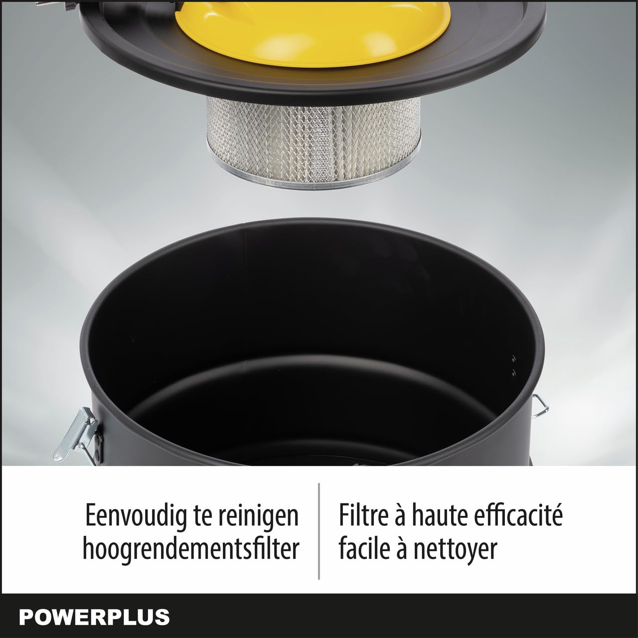POWER plus Odkurzacz do popiołu, odkurzacz do pieca, kominka 1000 W, 15 litrów, czarny, 0