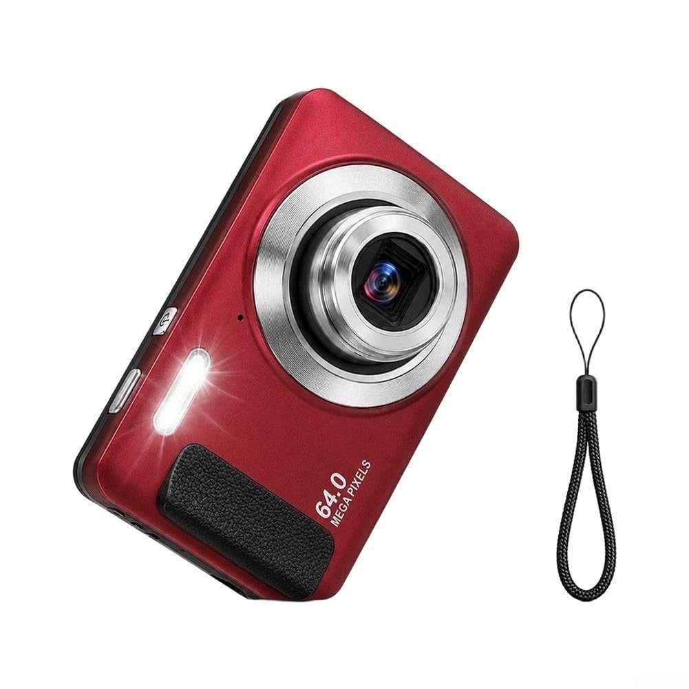 Fotocamera digitale 4k con 16x per zoom e display da 2,83" (rosso)