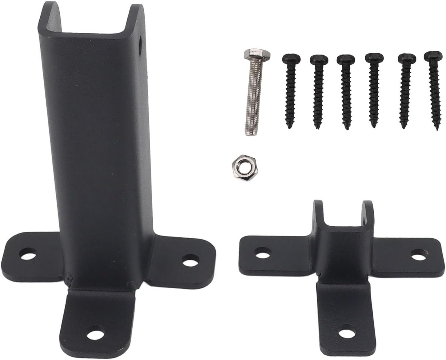 Steel Roof Riser Bracket, Roof Mount Pergola Support Bracket, Rust Proof Stable Beam Bracket with 10 or 15 Accessories for Gazebo Viewing Platform Patio Rooftop (A Set)