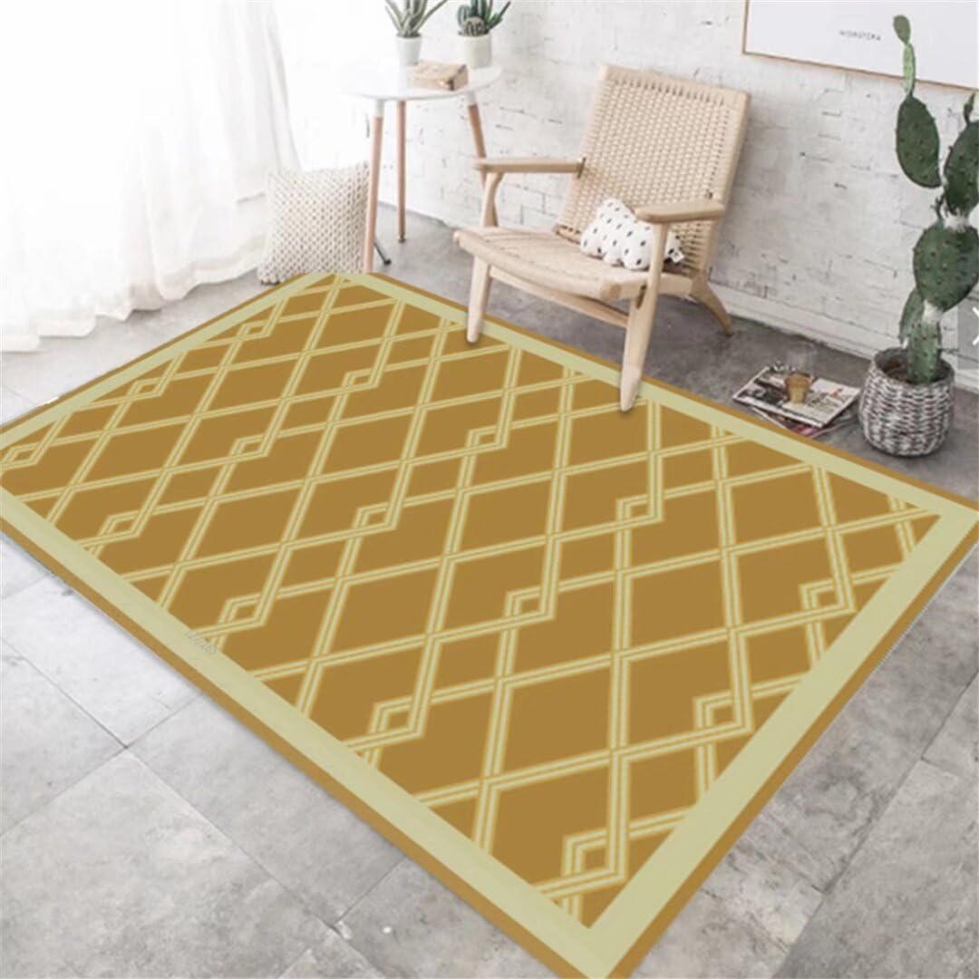 Alfombra con patrón cuadrícula brillante moderna salón para renovar la decoración de salones