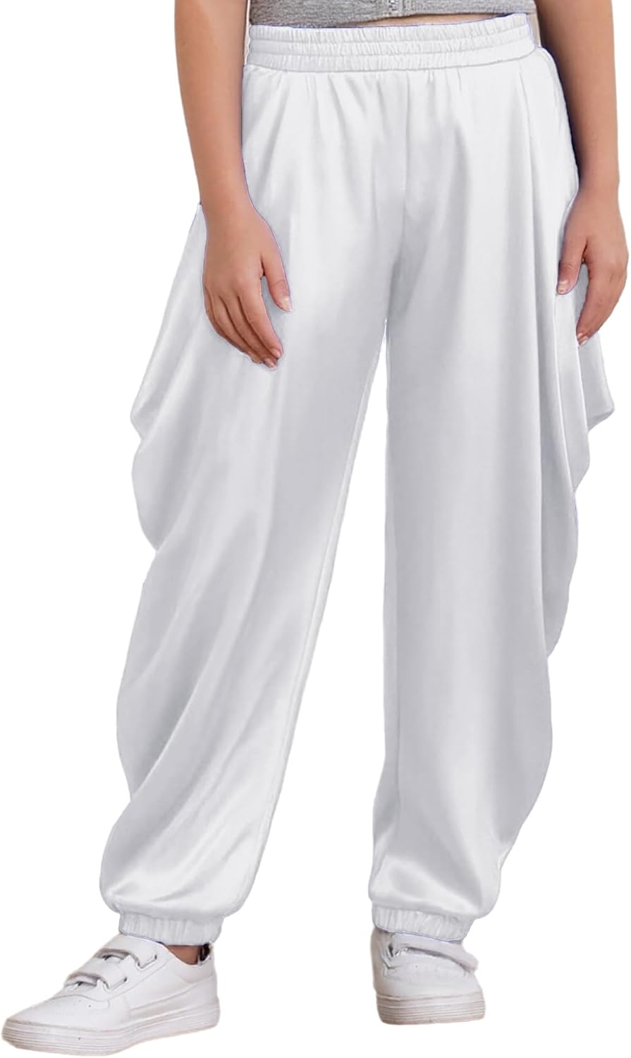 Kids Boys Satin Dhoti Pants Draped Baggy Yoga Hippie Dance Harem Trousers for Halloween Carnival Party