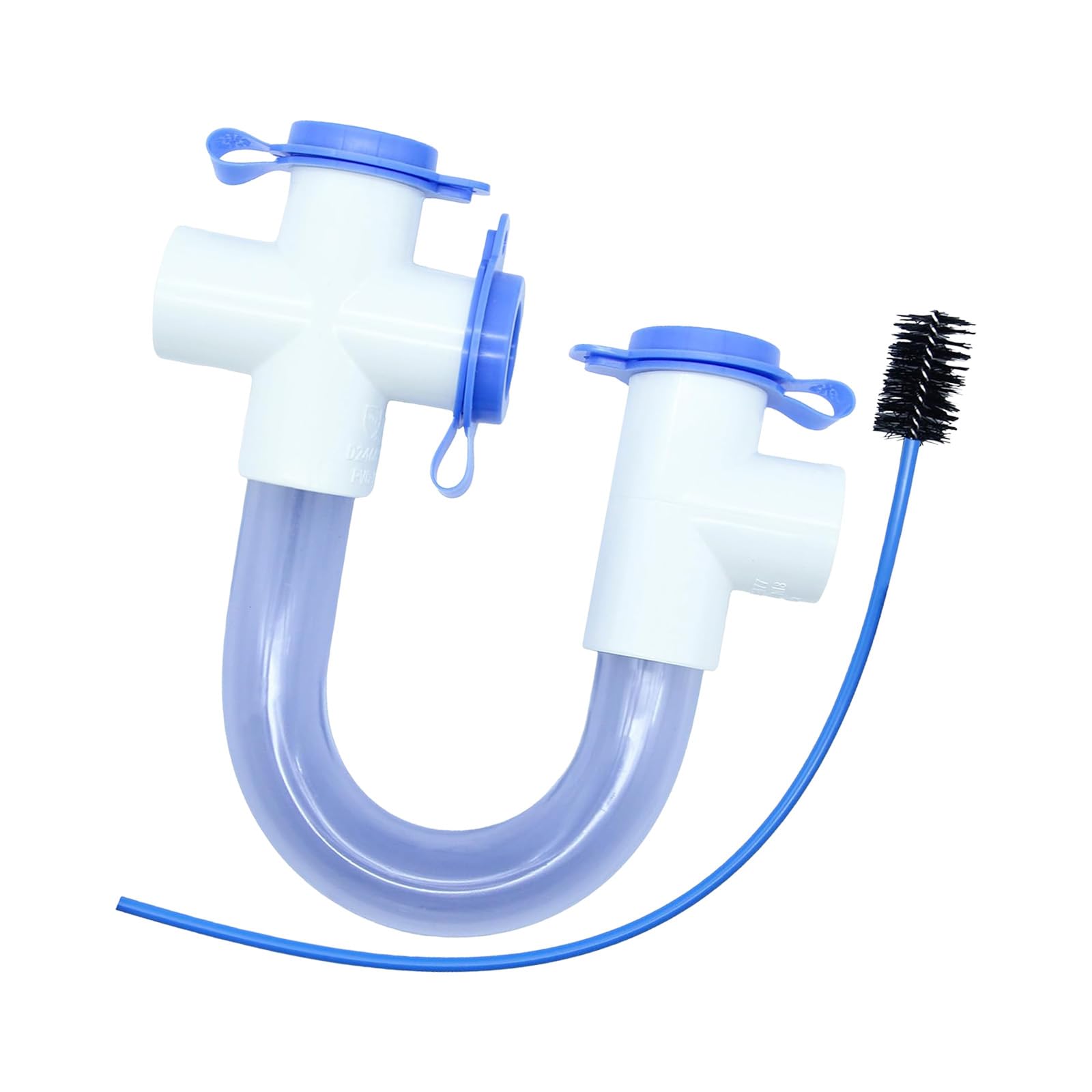 3 / 4Inch Standard Condensate Detachable U Shaped PVC Drainage Tube with Cleaning Brush for Air Conditioners PVC U Shaped Collector for HVAC Air Conditioners Effectively Drains Condensate