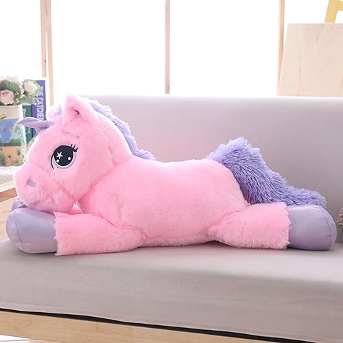 Miniatura 7 de Juguetes de peluche de unicornio gigante, cojín suave y grande de felpa de unicornios para cumpleaños, San Valentín, dormitorio (blanco, 31