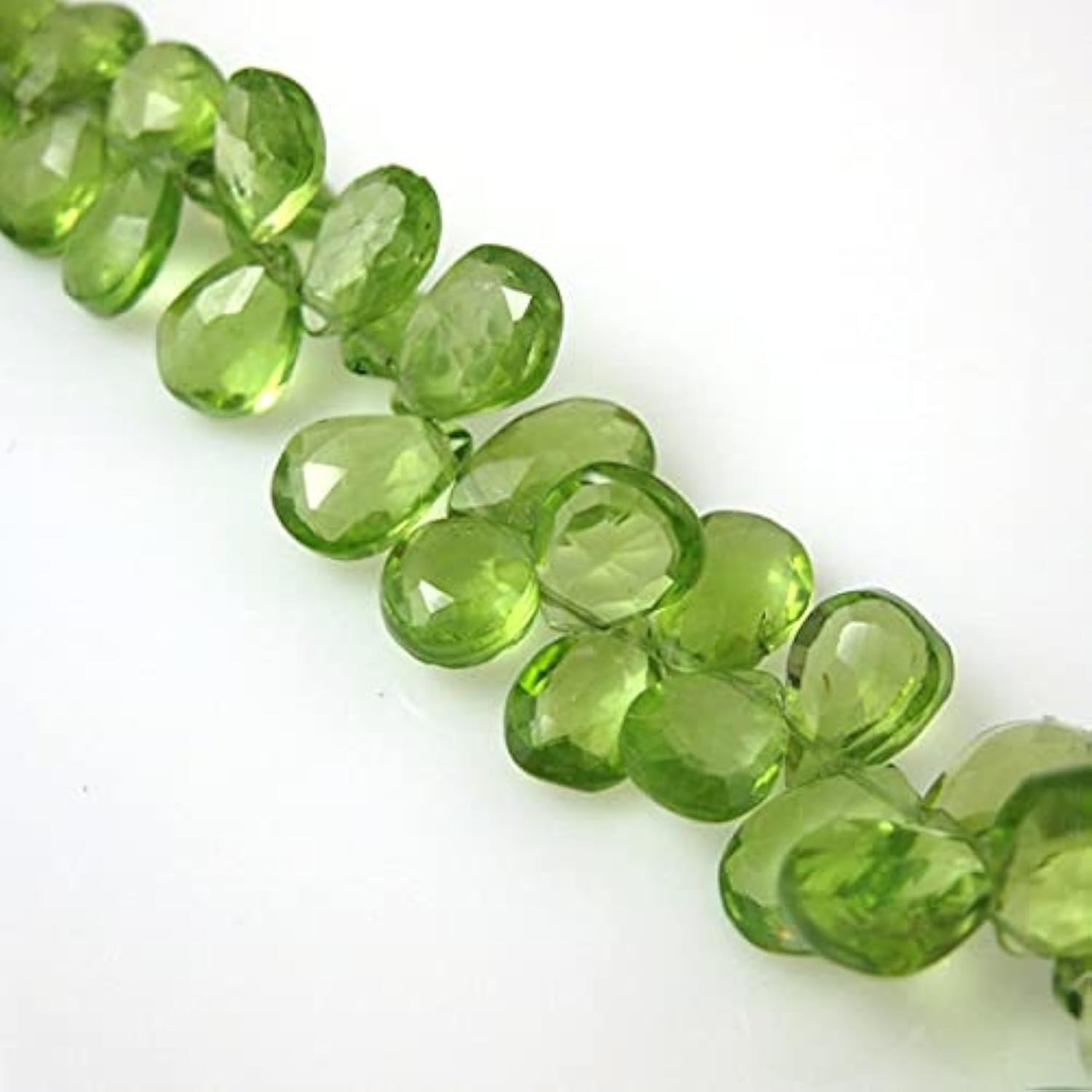 Perles de péridot véritable LKBEADS en forme de poire pour la création de bijoux en gemmes