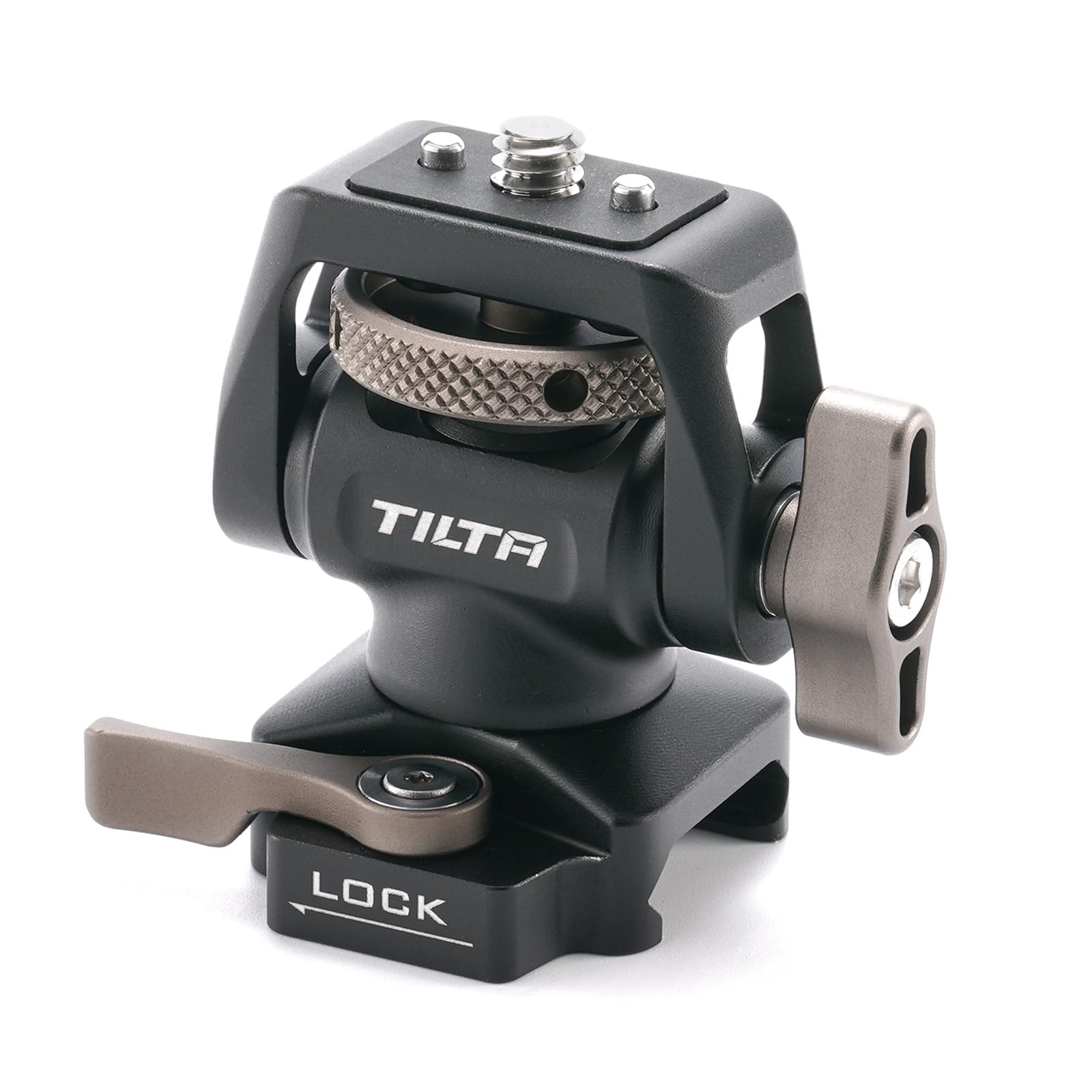 Tilta Soporte de montaje de accesorios de 1/4″-20 con pasadores de localización a la abrazadera NATO - Negro TA-AMB5-B