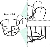 3 Pièces Paniers de jardinière à Rail Suspendu Support Jardiniere Balcon Rond Paniers de Fleurs Suspendus en Fer, Convient pour Balcon,Jardin,Clôture,Intérieur Et Extérieur - 3