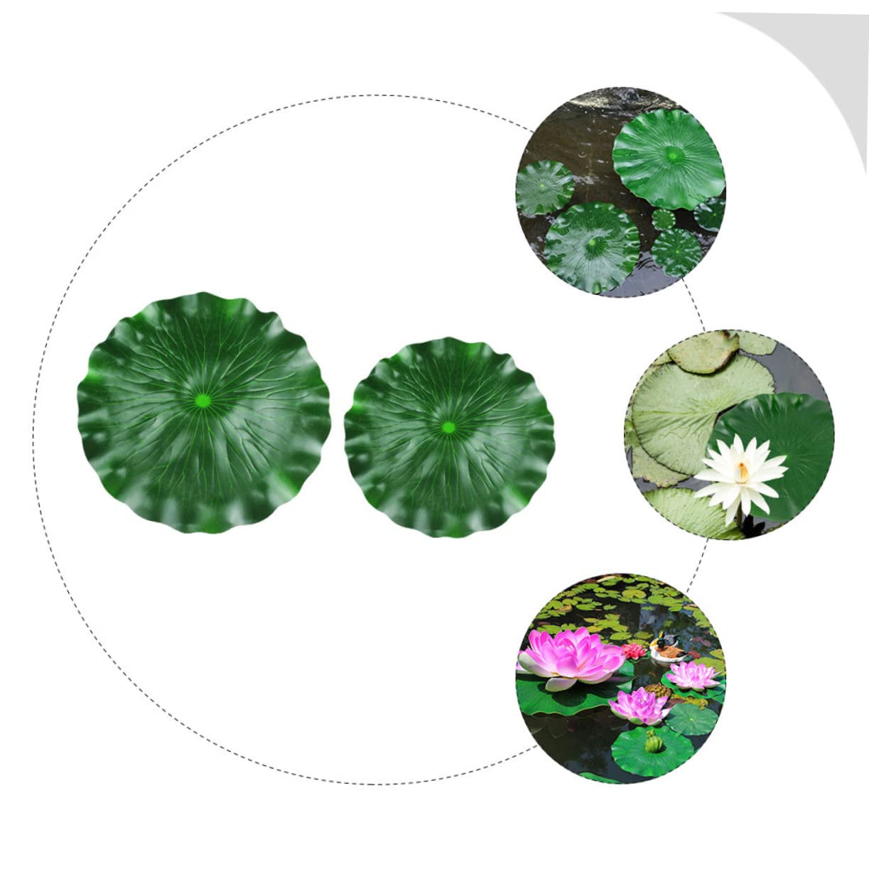 Happyyami 10piezas Artificiales Eva para Decoración De Estanques y Flotantes para y Diseño Natural