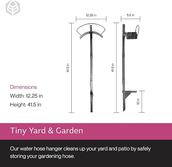Yard Butler Free Standing Garden Hose Holder, Steel