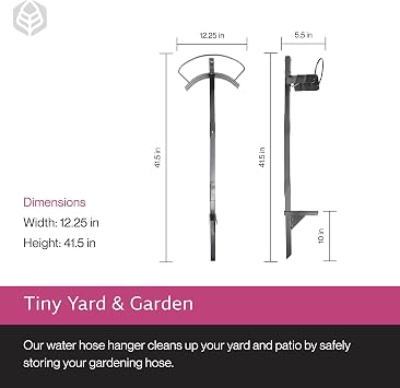 Yard Butler Free Standing Garden Hose Holder, Steel