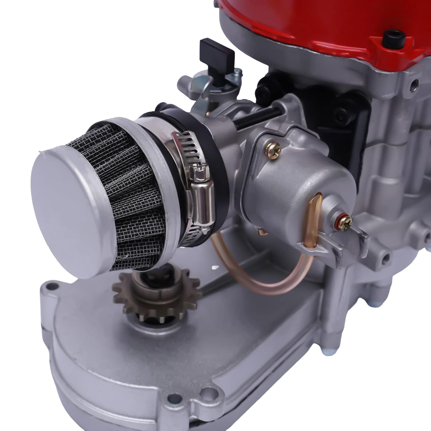 49cc 47cc 50cc 2 Stroke Racing Engine Motor, Hand Pull Start Single Cylinder Air Cooled Petrol Gas Motor Engine Kit for Pocket Bike, Mini Dirt Bike, ATV or Scooter