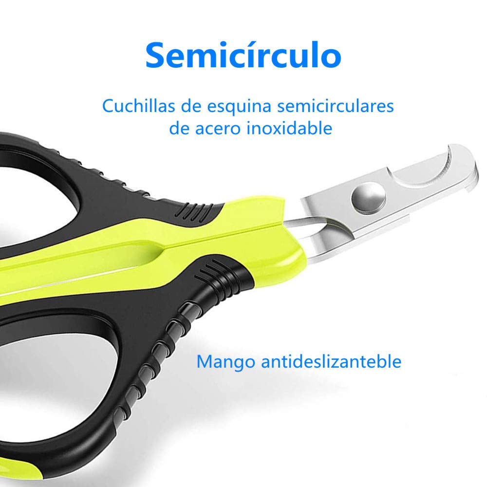 Voarge Coupe-ongles professionnel en acier inoxydable pour chiens, petits animaux et lapins, ciseaux en acier inoxydable Design incurvé de 25 degrés