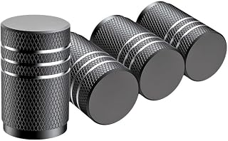 4Pcs Car Wheel Tyres Valve Caps, for Volkswagen ID. Buzz California 2025 Corrosion Resistant Leak-Proof Dust Protection Stem Caps, Auto Accessories,A-Black