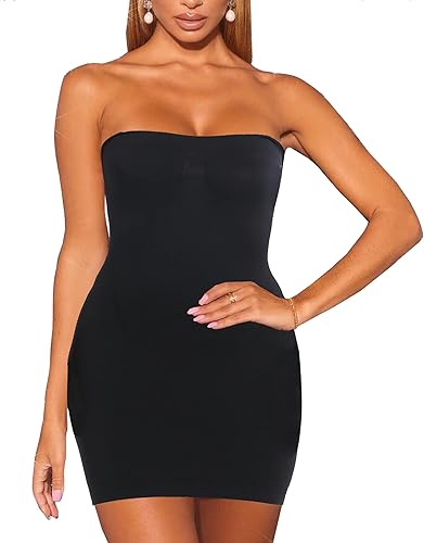 Fajas sin tirantes para debajo de los vestidos, fajas para el vestido con control de abdomen, ropa interior