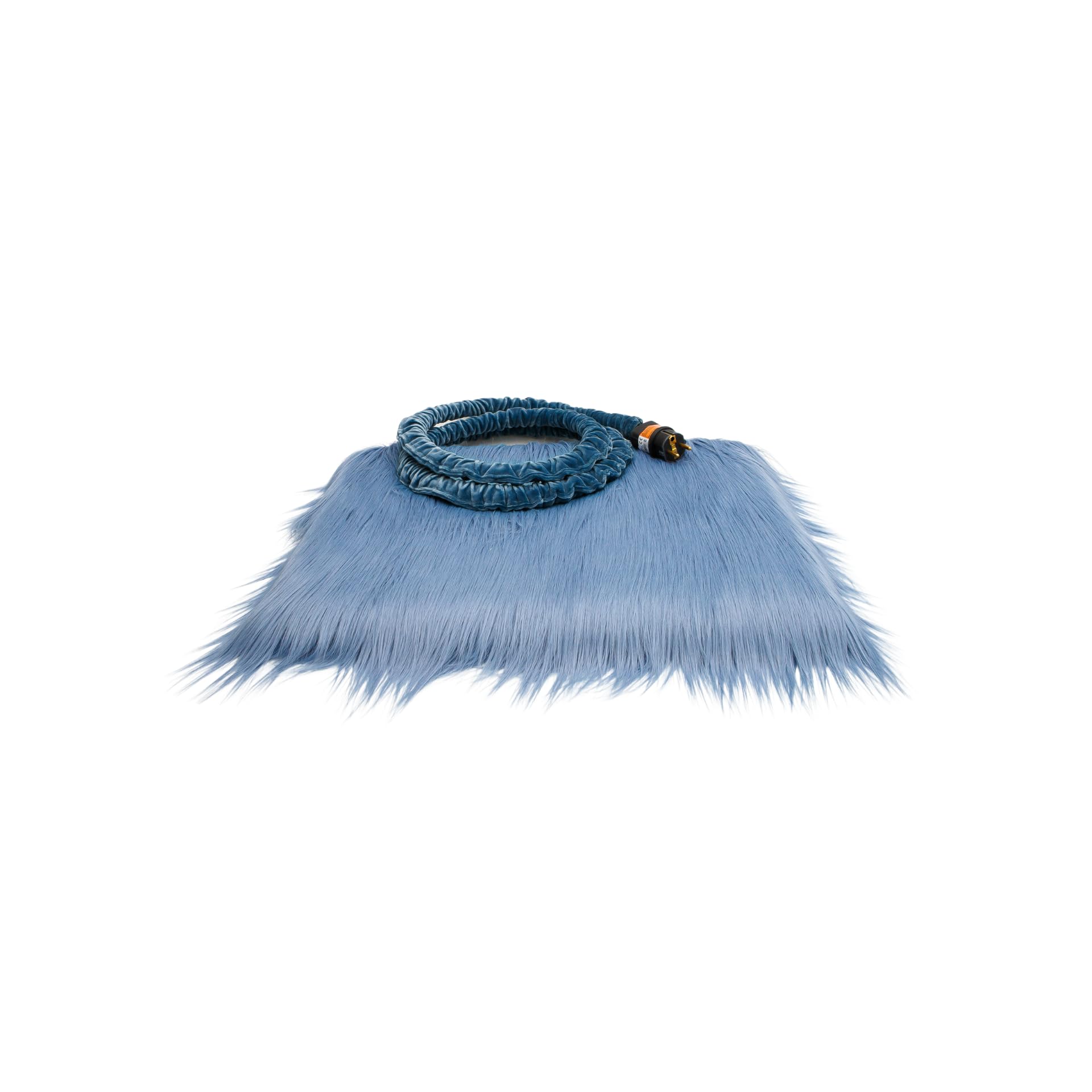 Base Riscaldante per Cani e Gatti Glamour | Tappeto Termico Antibatterico, Antimorso e Sicuro | Cuccia Riscaldante Morbida e Calda per Animali Domestici (Blu, S (37x49 cm))