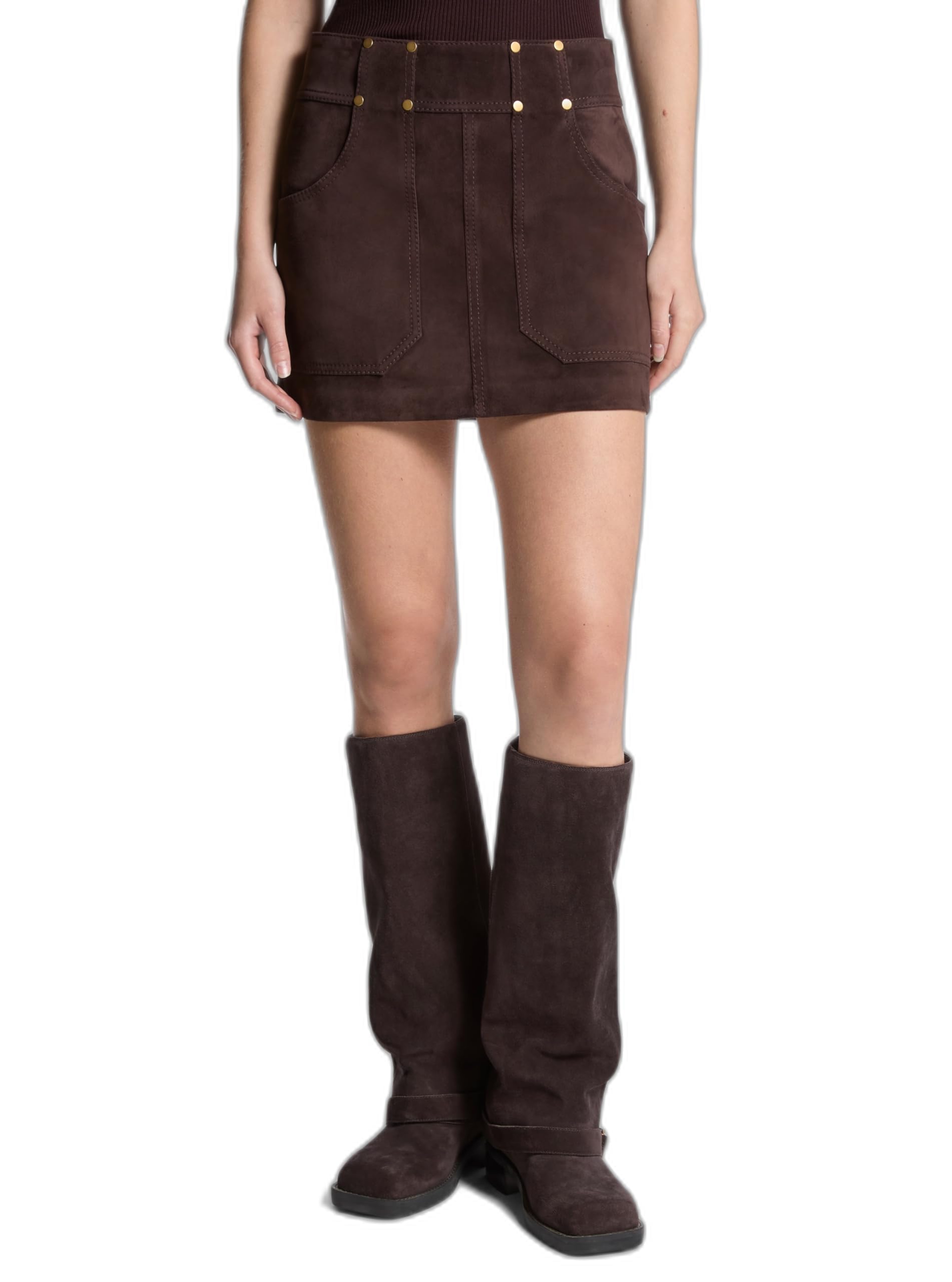 Michael Kors Womens Suede Micro Mini Skirt