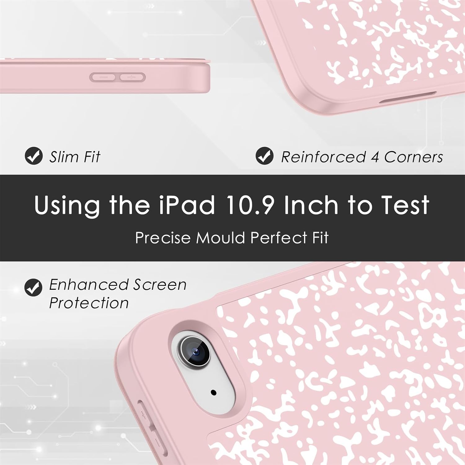 Soke Case for iPad (A16) 11th Generation 2025 11-inch, iPad 10th Generation 10.9 Inch (2022) with Pencil Holder, [Shockproof + Auto Sleep/Wake] Soft Back for iPad 11"/10.9" Cover, Book Pink