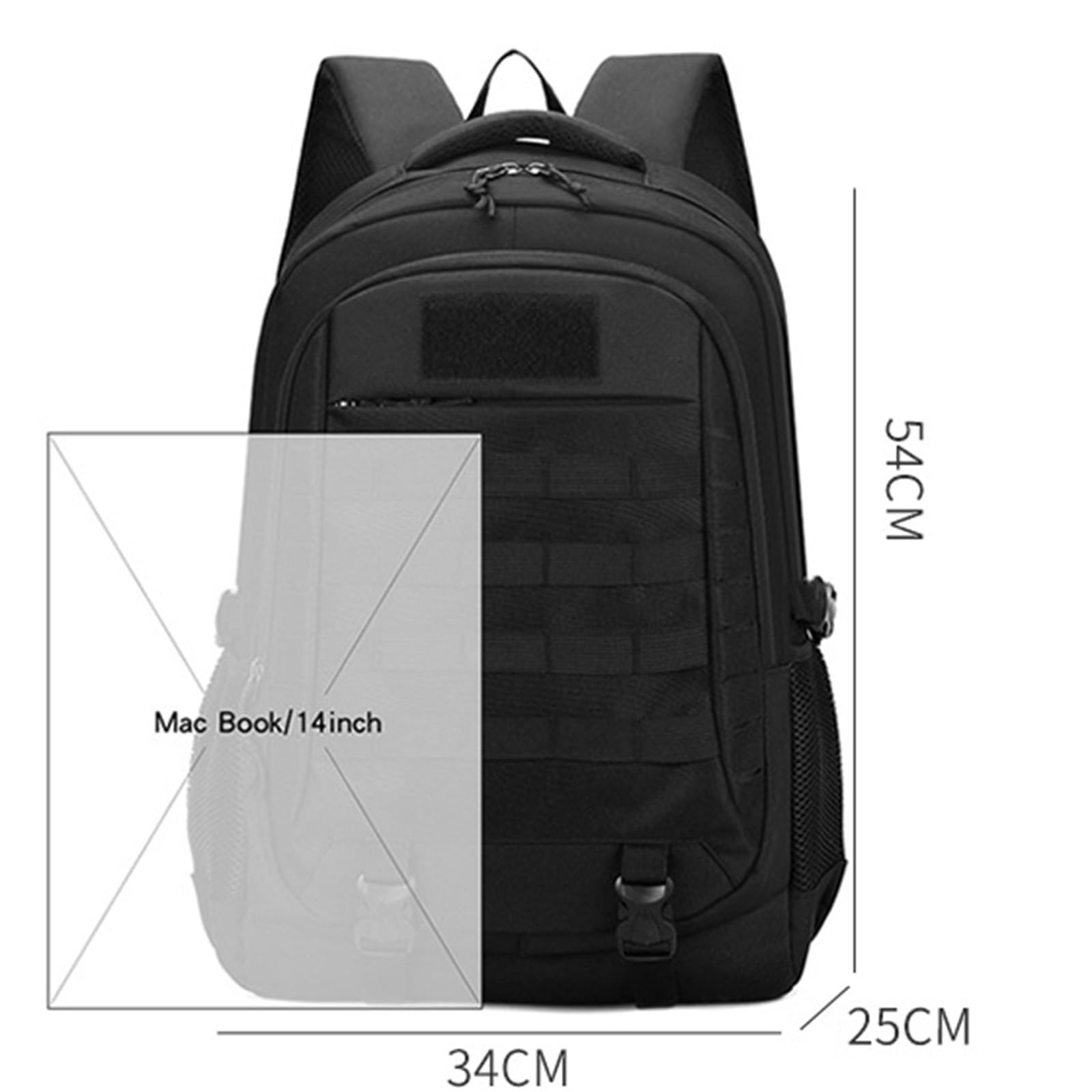 zaino tattico all'aperto 40L nero Zaini Molle escursionismo Daypack