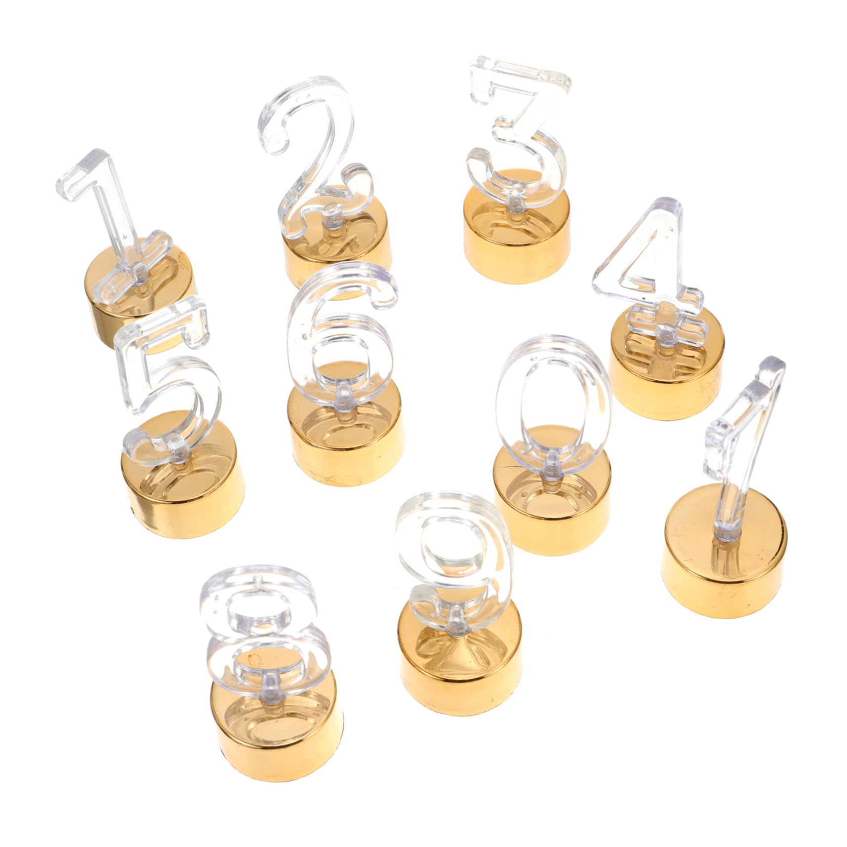 Velas numéricas doradas sin humo ni fuego led para decoración