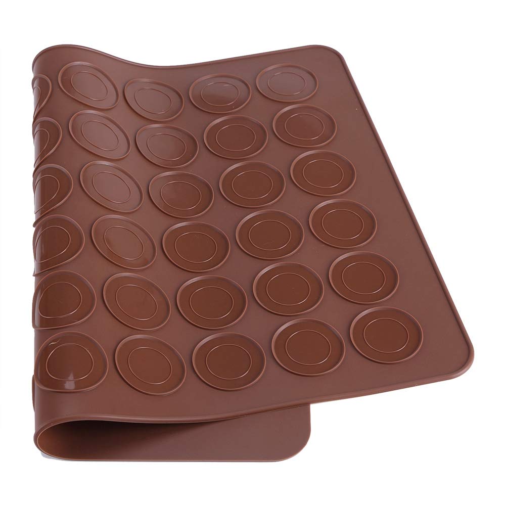 Wakects Stampo in Silicone per Macarons, 48 Stampi Singoli, 39 x 28,5 cm, Tappetino per Macaron Perfetti