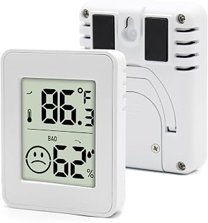 2 PCS Home Indoor Hygrometer, Mini Indoor Thermometer with Magnetic Back, Temperature and Humidity Monitor, Reptile Thermometer - Houses, Greenhouses,Baby Room,Office, Incubator