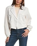 BCBGMAXAZRIA Women's Long Balloon Sleeve V Neck Jacket