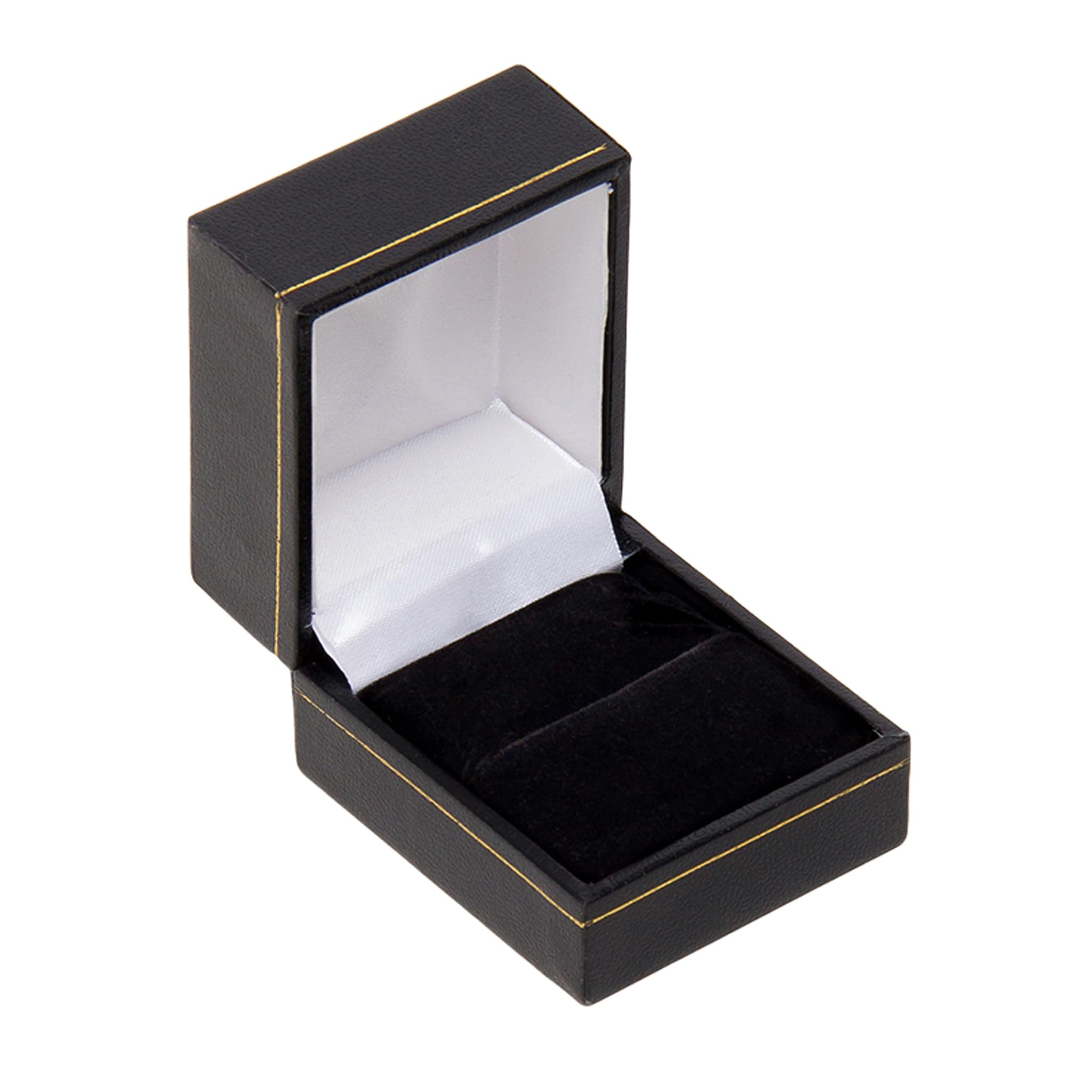 Classic Black Leatherette Ring Box Birthday, Proposal, Engagement, Gift Box, Jewellery Display Box