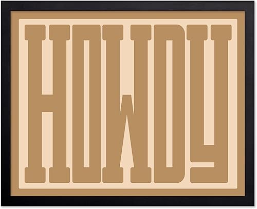 Miniatura 71 de Poster Master Howdy - Póster de tipografía beige retro, arte occidental, arte del salvaje oeste, arte moderno, regalo para hombres y mujeres,