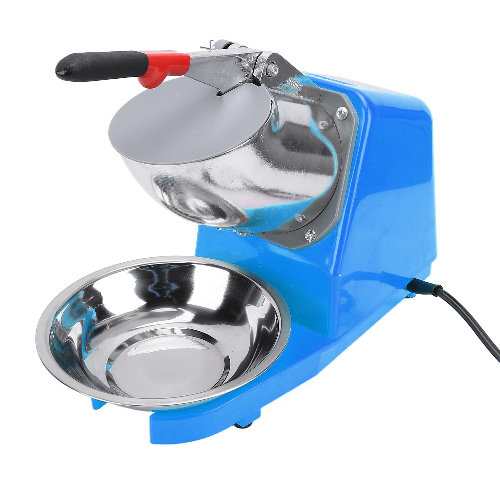 Fdit Tritaghiaccio Elettrico 380W, Lame in Acciaio Inox per e Ghiaccio Tritato, per Uso Domestico e Commerciale (BLUE)