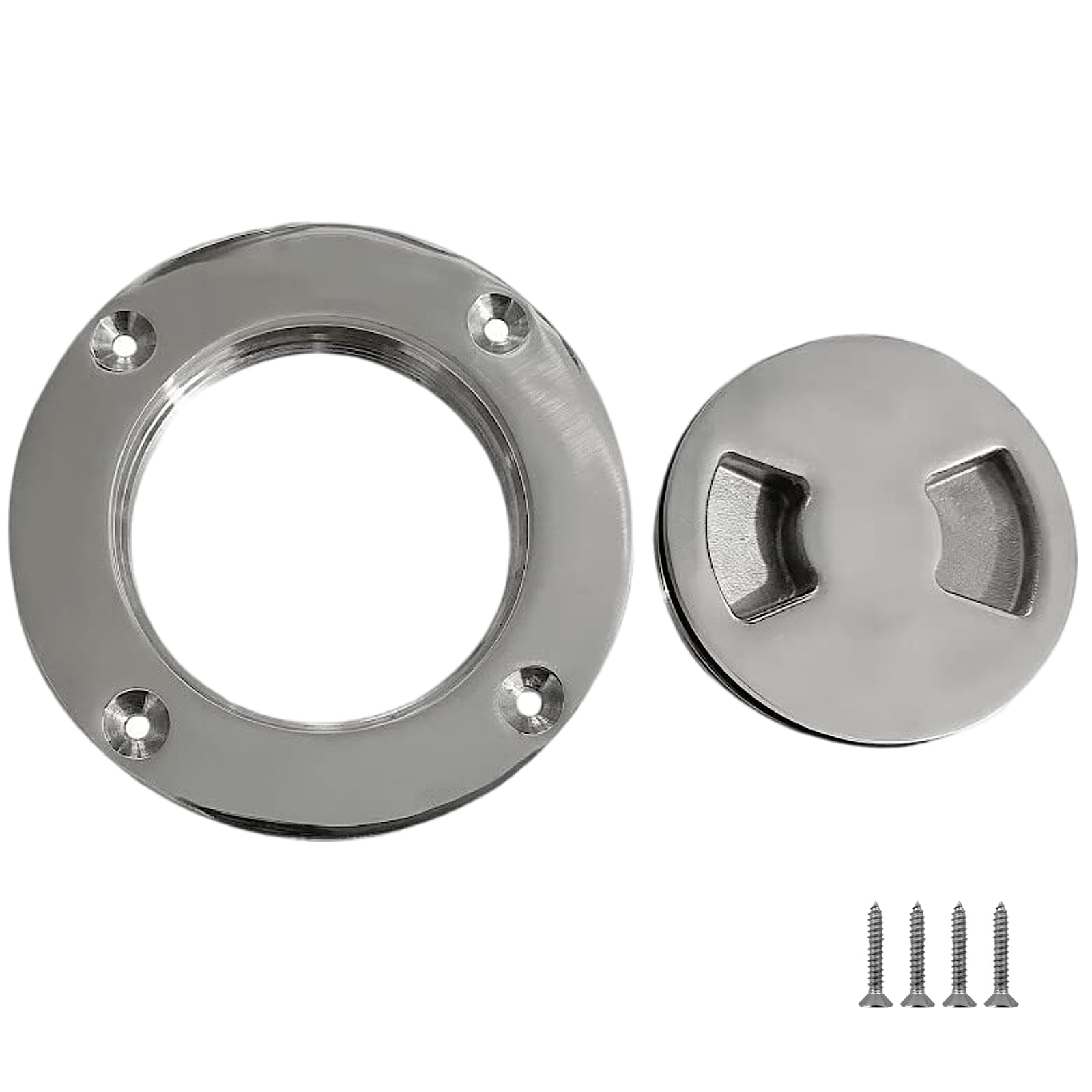 XIALUO 3 Inch Hatch 316 Stainless Steel Round Non Slip Inspection Hatch Deck Plate with Detachable Cover for Marine Boat Yacht