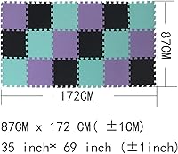 Vista 3 de MQIAOHAM 104108111 - Alfombra de juego entrelazada de espuma EVA suave para niños, rompecabezas, para gimnasio, área de juegos, ejercicio y yoga