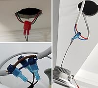 Vista 5 de Ginsco - 100 unidades/50 pares de conectores de cable T-Tap, terminales de cable eléctricos autopelables de empalme rápido con conector macho