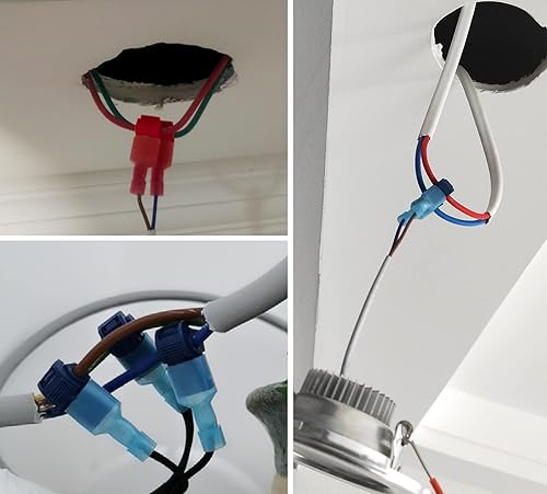 Miniatura 5 de Ginsco - 100 unidades50 pares de conectores de cable T-Tap, terminales de cable eléctricos autopelables de empalme rápido con conector macho de pala