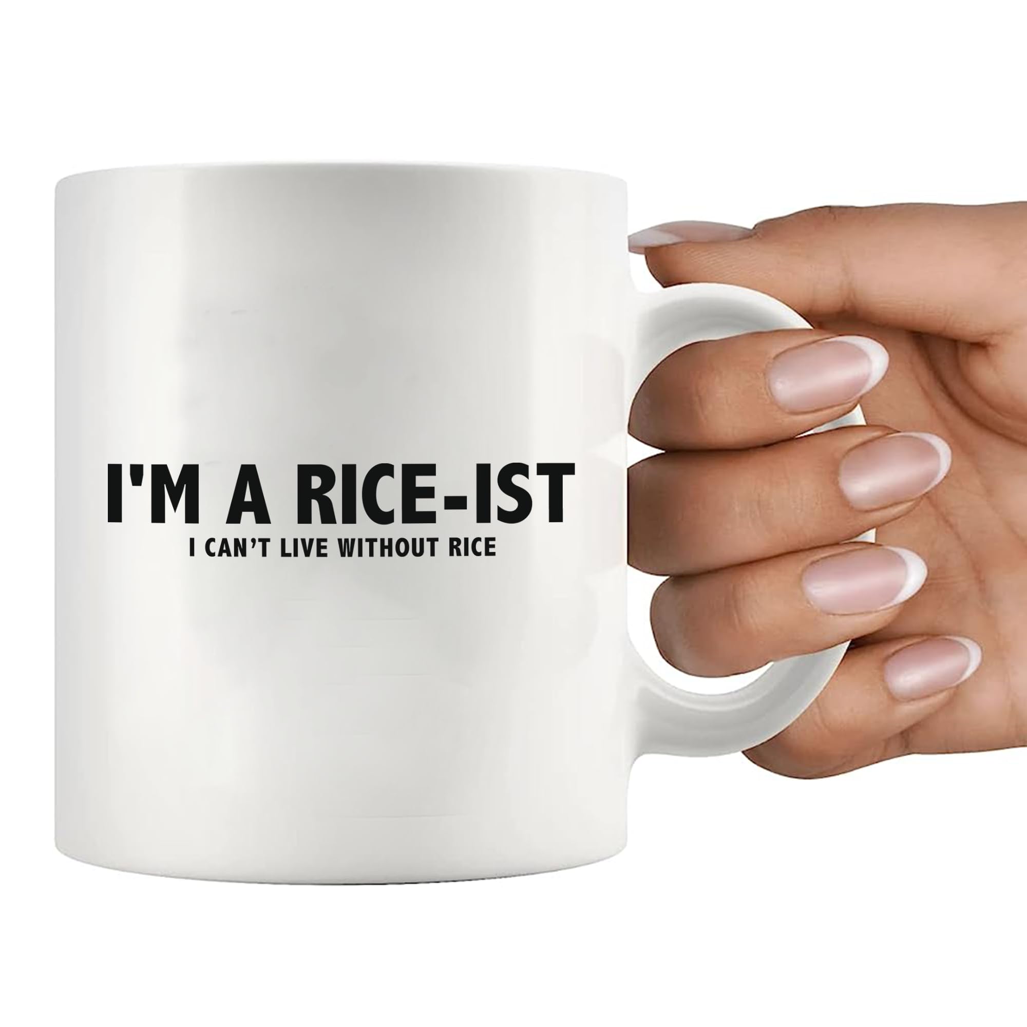 Panvola I'm a Rice-Ist I Can't LIve Without Rice Filipino Philippines Gifts For Men Women Rice Lover Filipino Souvenir for Friends Family Farmer Farming Funny Coffee Ceramic Mug 11 oz White