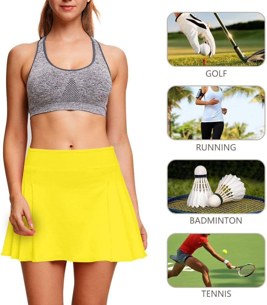 Womens Tennis Skirt Pleated Workout Golf Skirts with Pockets Lightweight Skorts for Tennis Golf Running Yoga - Image 6