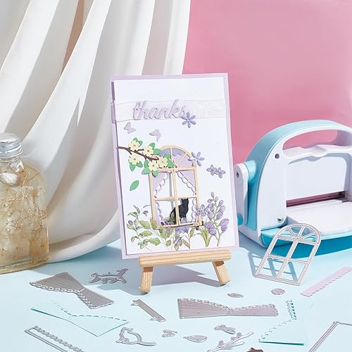 Vista 77 de INFUNLY 71 piezas de letras del alfabeto troqueladas para hacer tarjetas, letras A-Z, mayúsculas, 26 letras de metal, troqueladas, números en 71